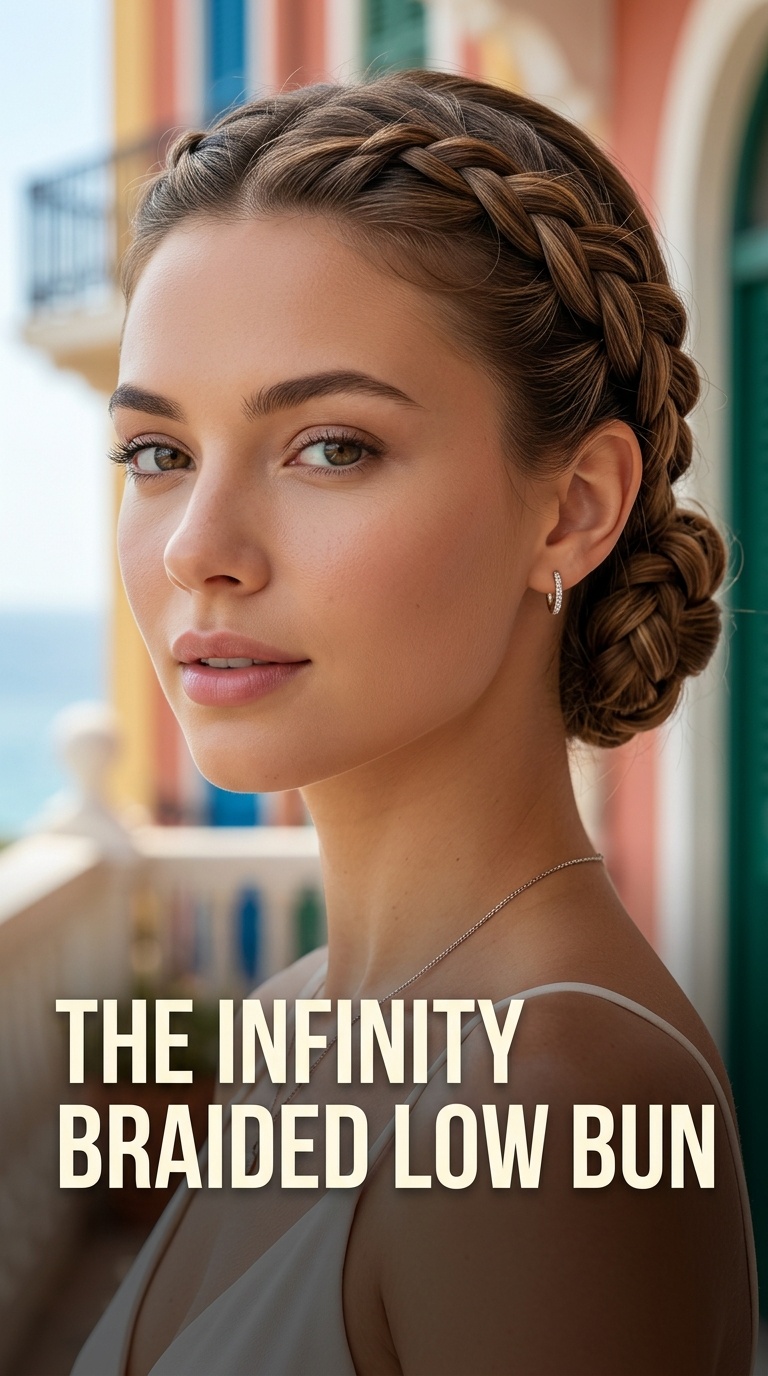 The Infinity Braided Low Bun
