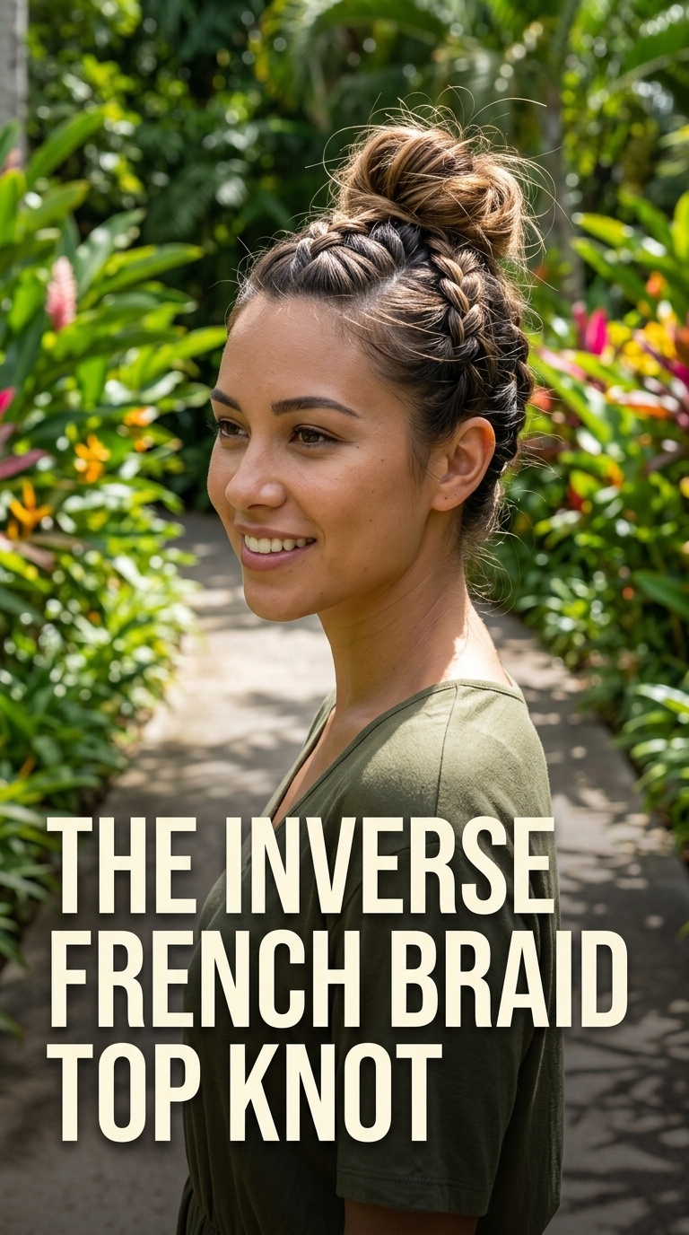 The Inverse French Braid Top Knot