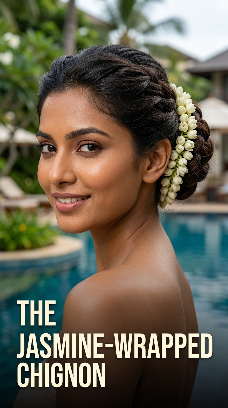 The Jasmine-Wrapped Chignon