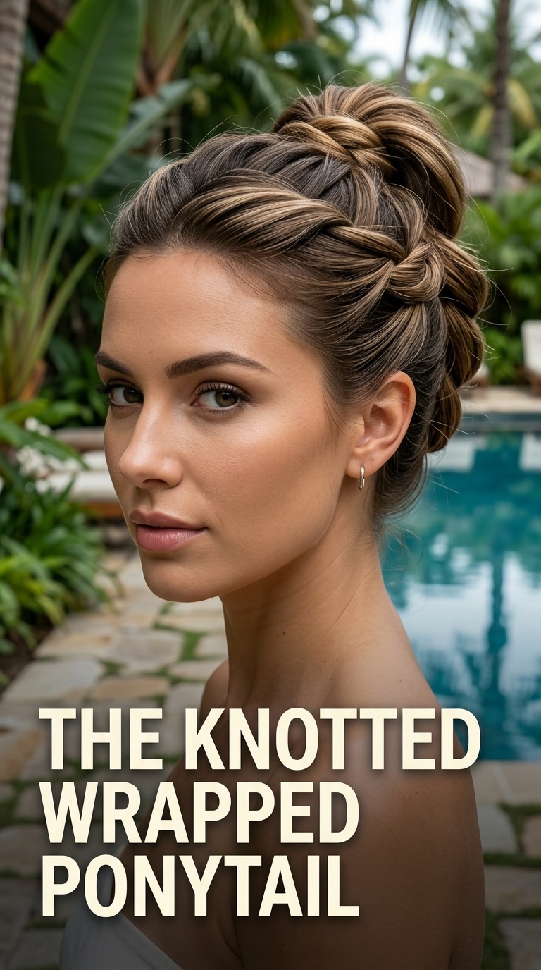 The Knotted Wrapped Ponytail