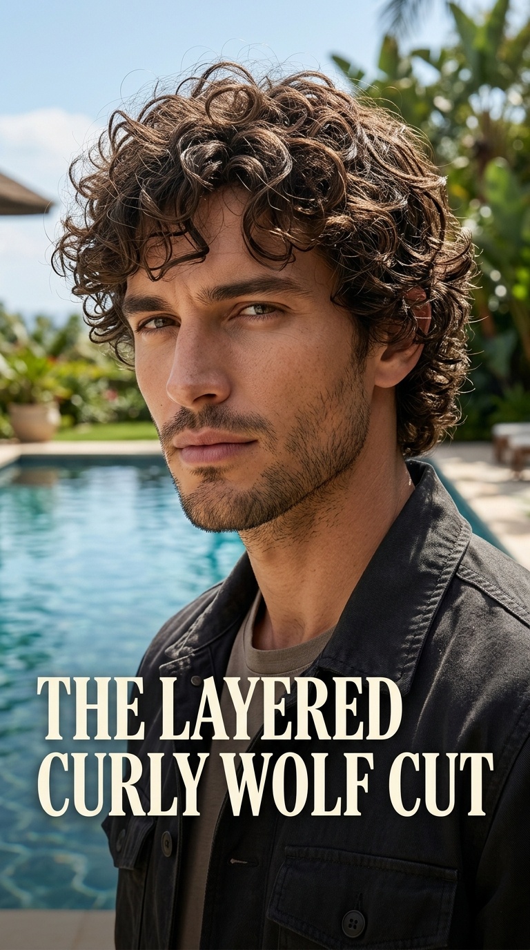 The Layered Curly Wolf Cut