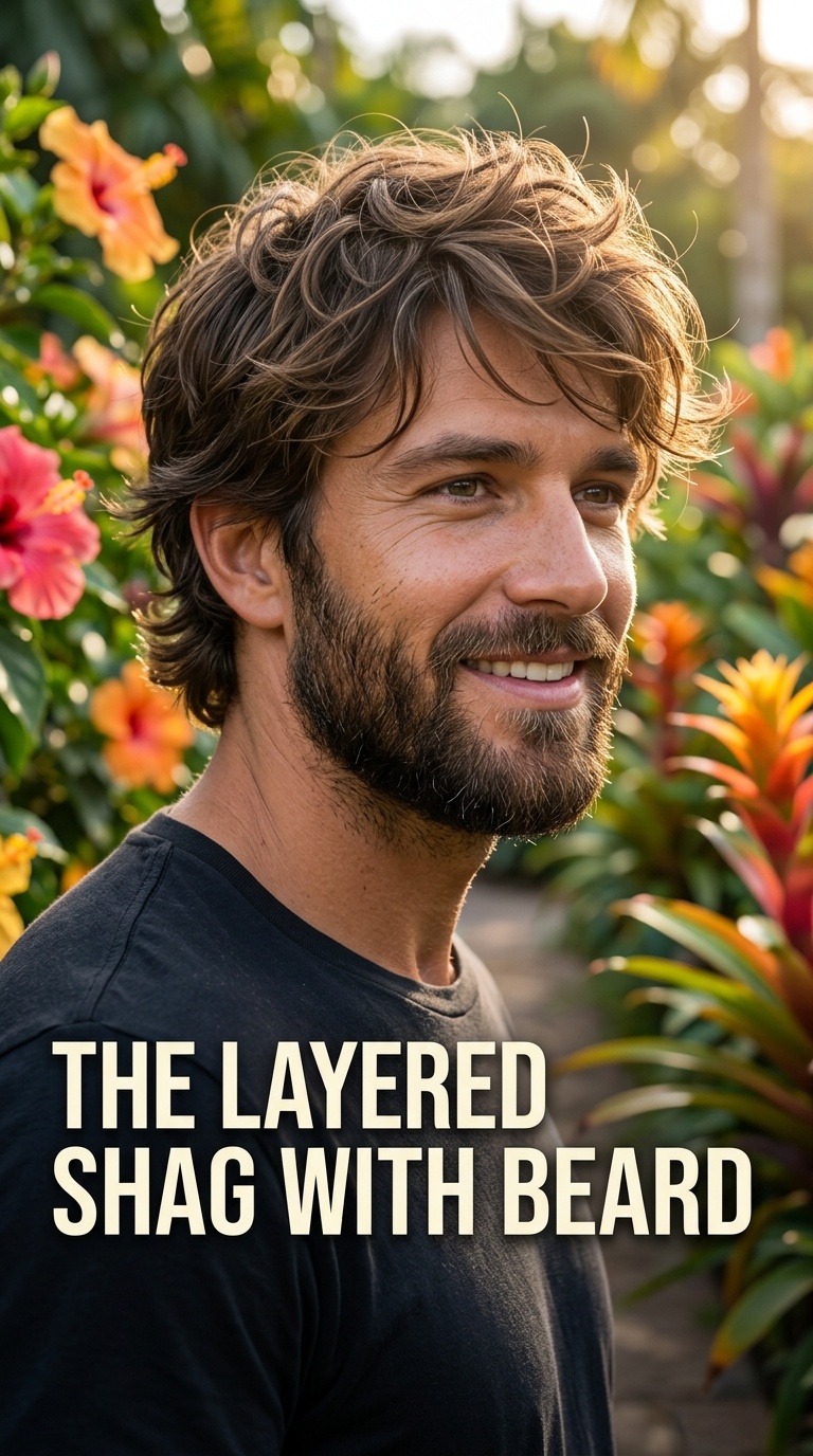 The Layered Shag with Beard