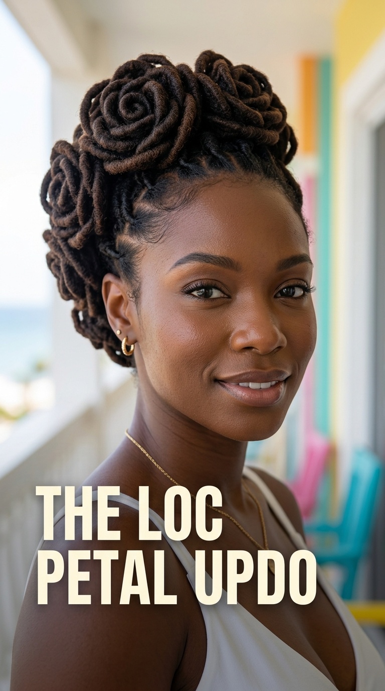 The Loc Petal Updo