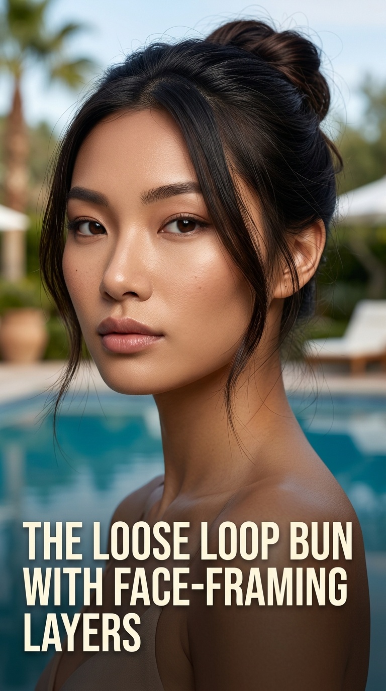 The Loose Loop Bun with Face-Framing Layers