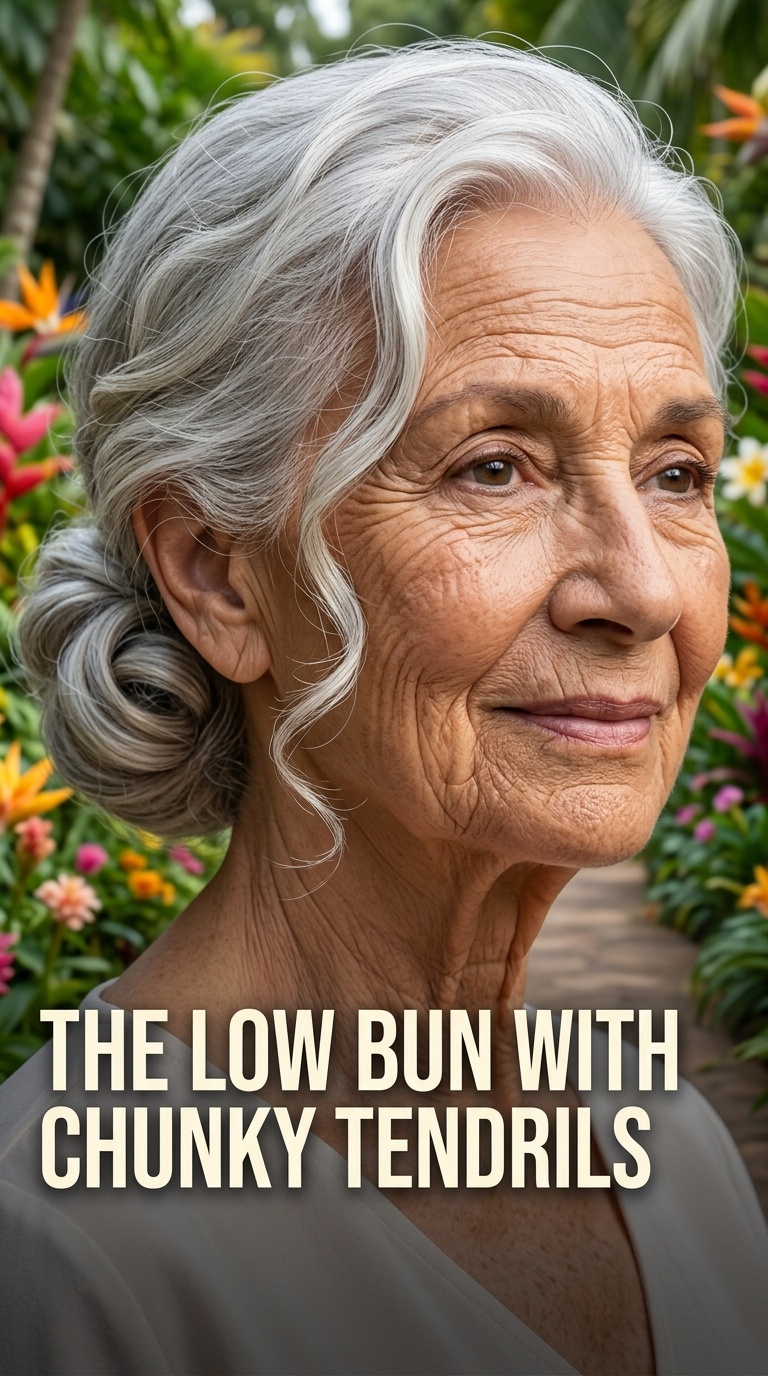 The Low Bun with Chunky Tendrils
