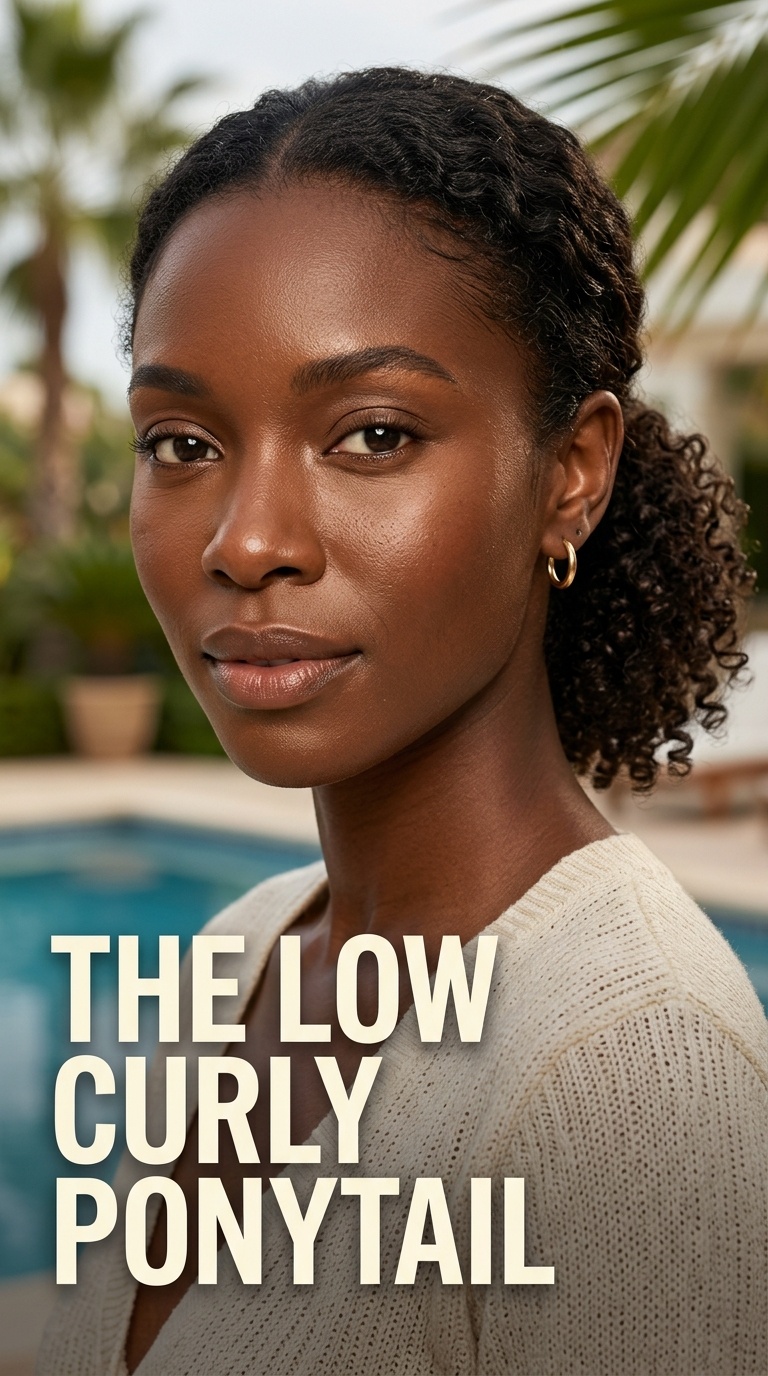 The Low Curly Ponytail