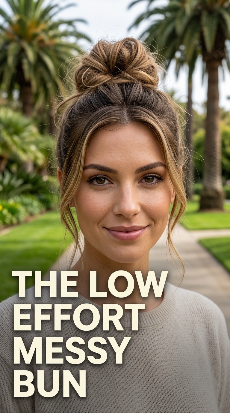 The Low Effort Messy Bun