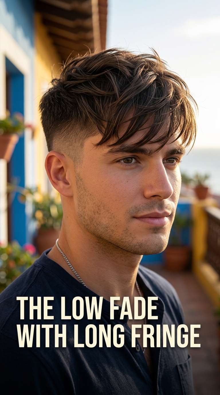 The Low Fade with Long Fringe