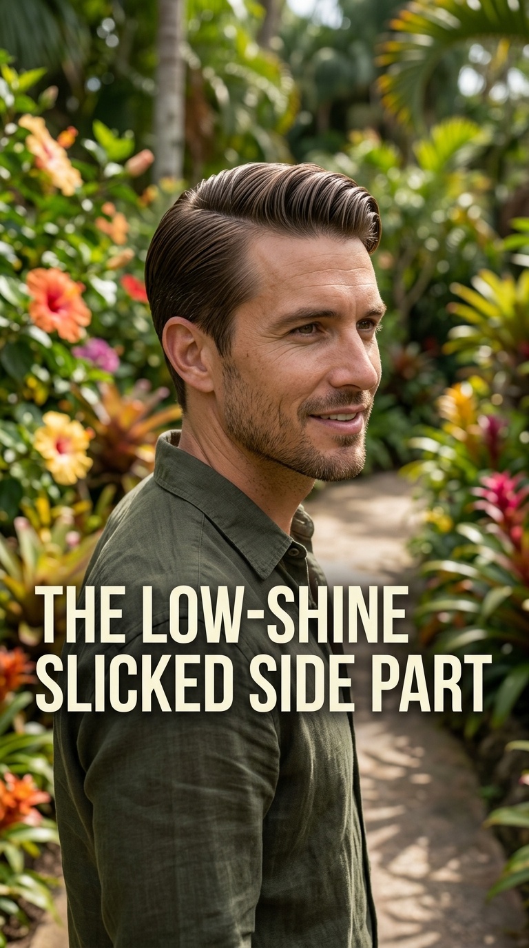 The Low-Shine Slicked Side Part