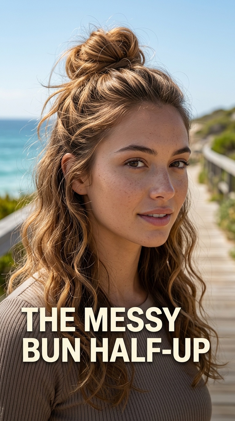 The Messy Bun Half-Up