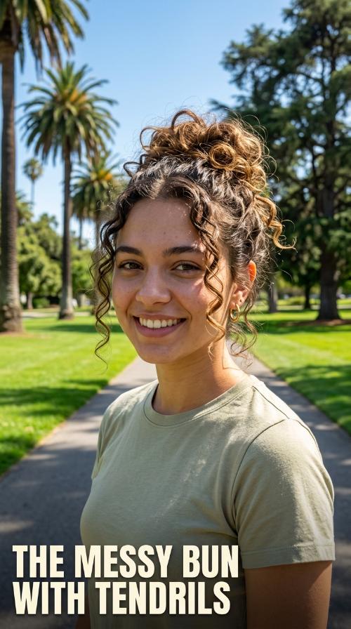 The Messy Bun with Tendrils