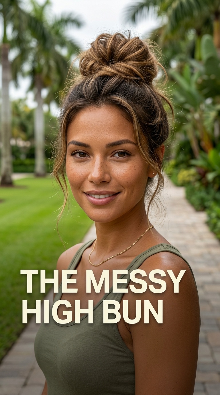 The Messy High Bun