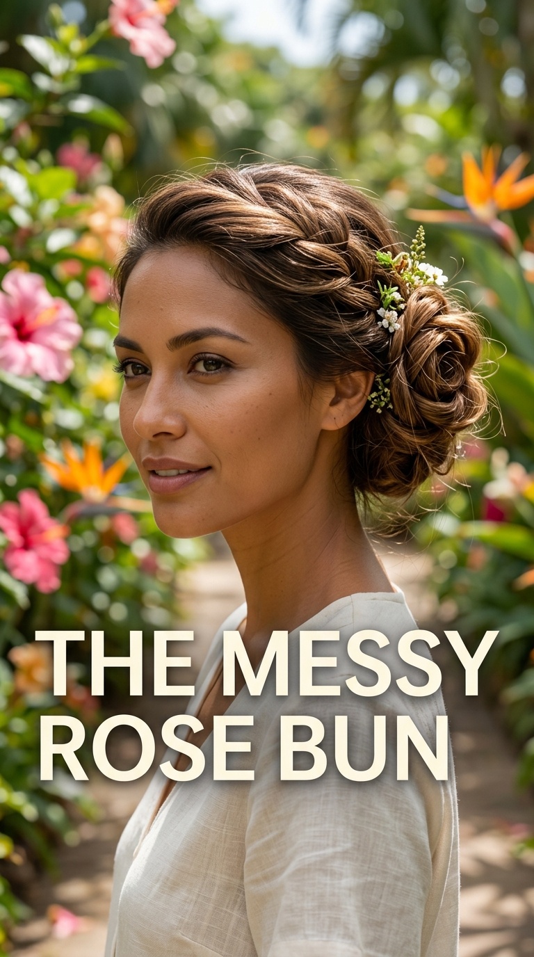 The Messy Rose Bun
