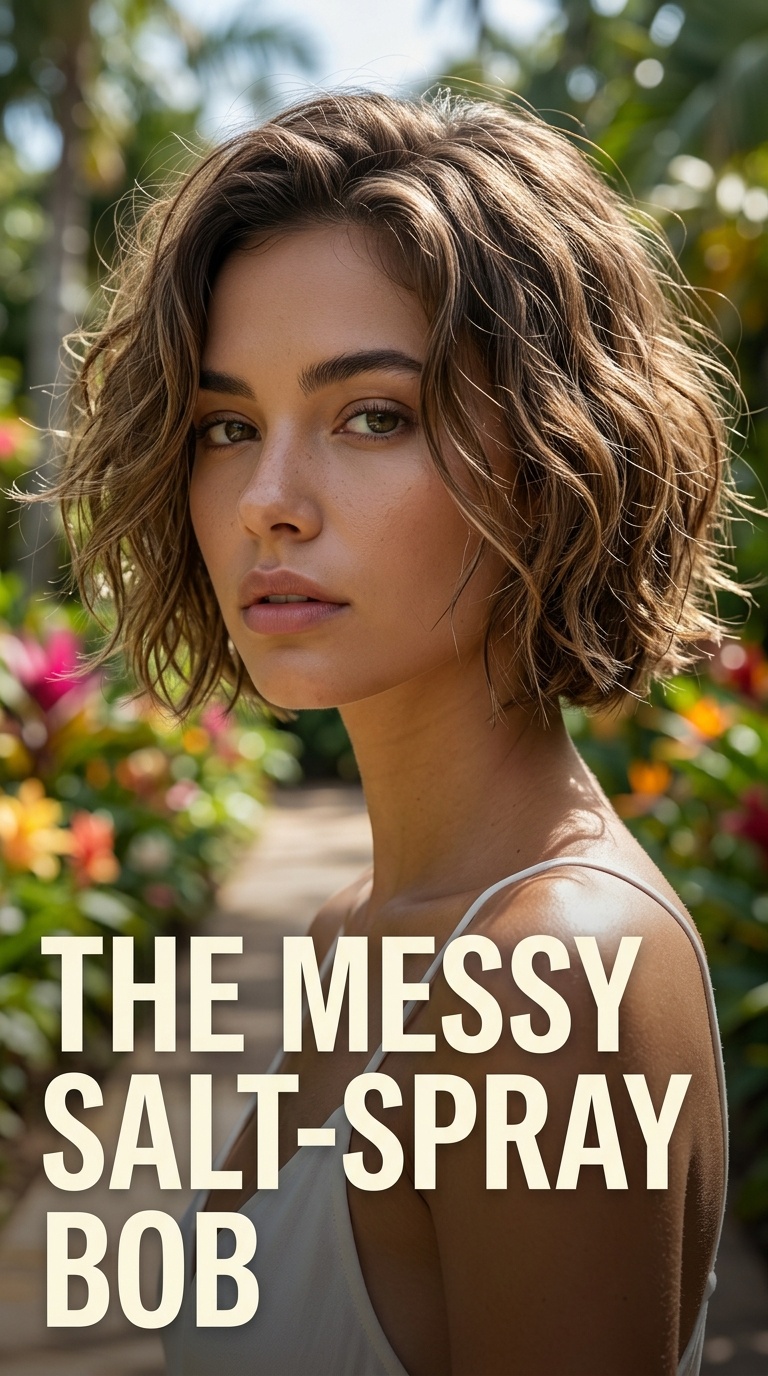 The Messy Salt-Spray Bob