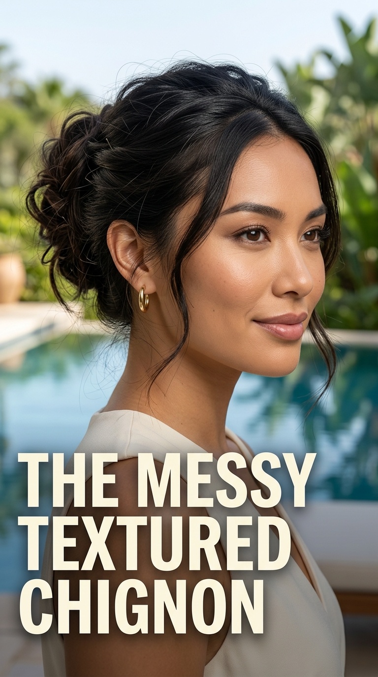 The Messy Textured Chignon