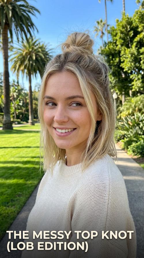The Messy Top Knot (Lob Edition)