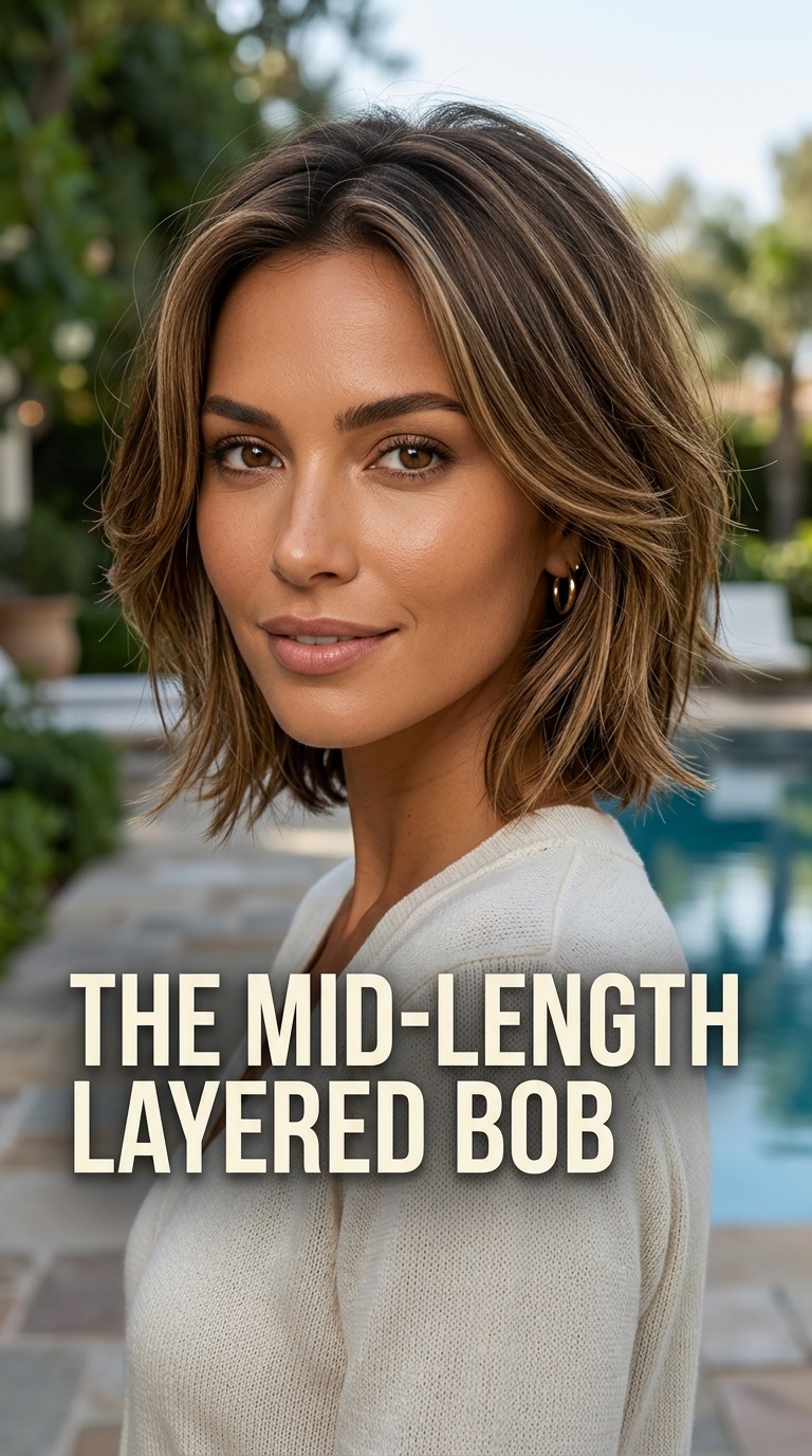 The Mid-Length Layered Bob