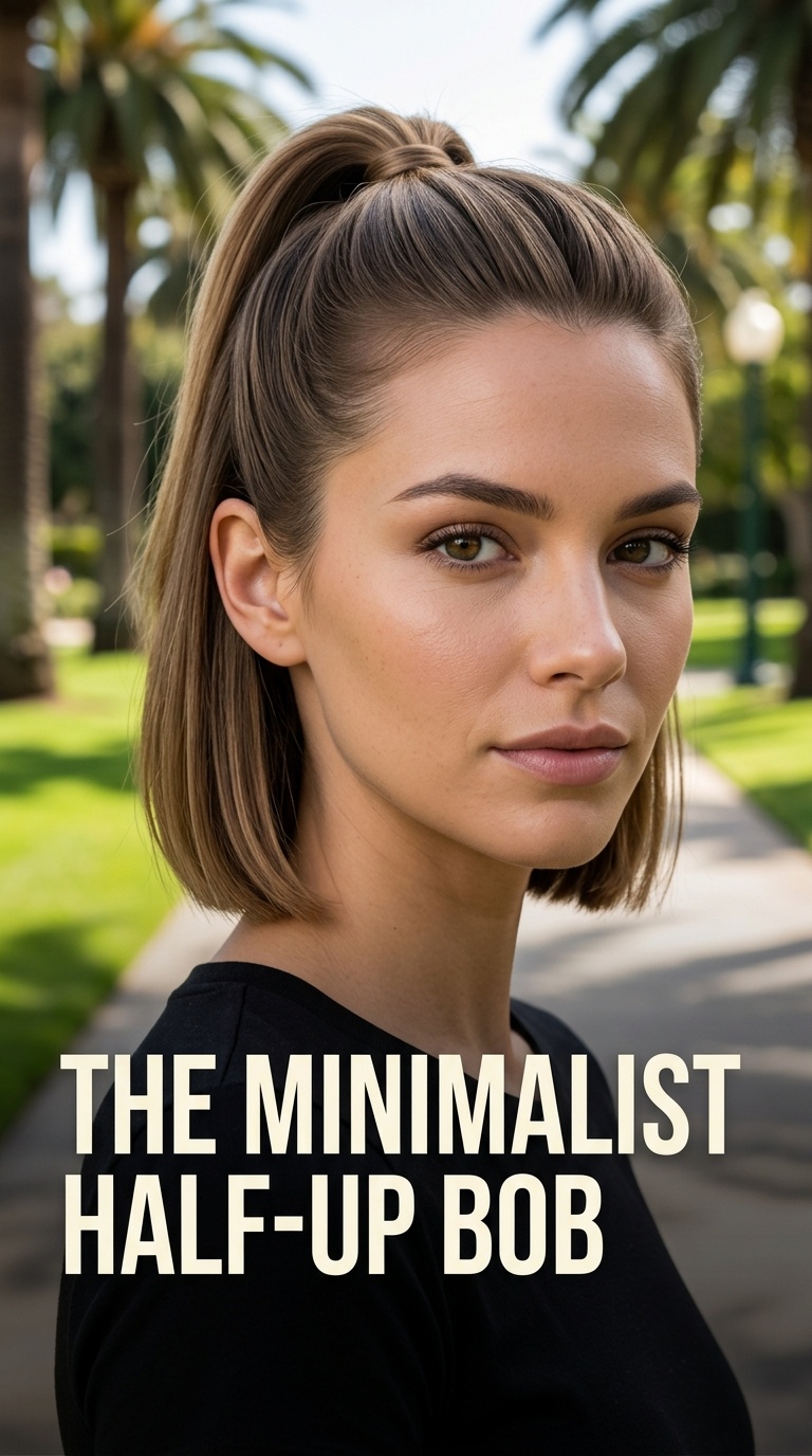 The Minimalist Half-Up Bob