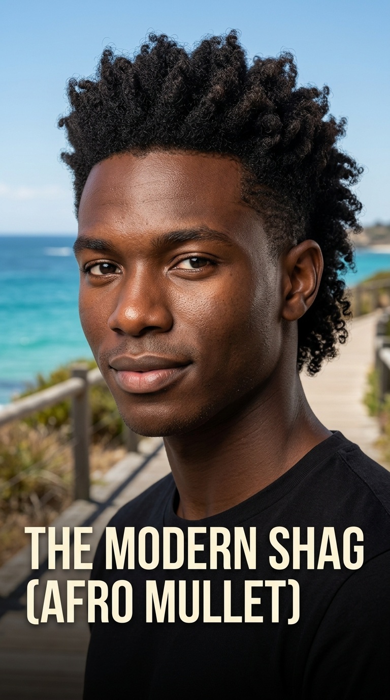 The Modern Shag (Afro Mullet)