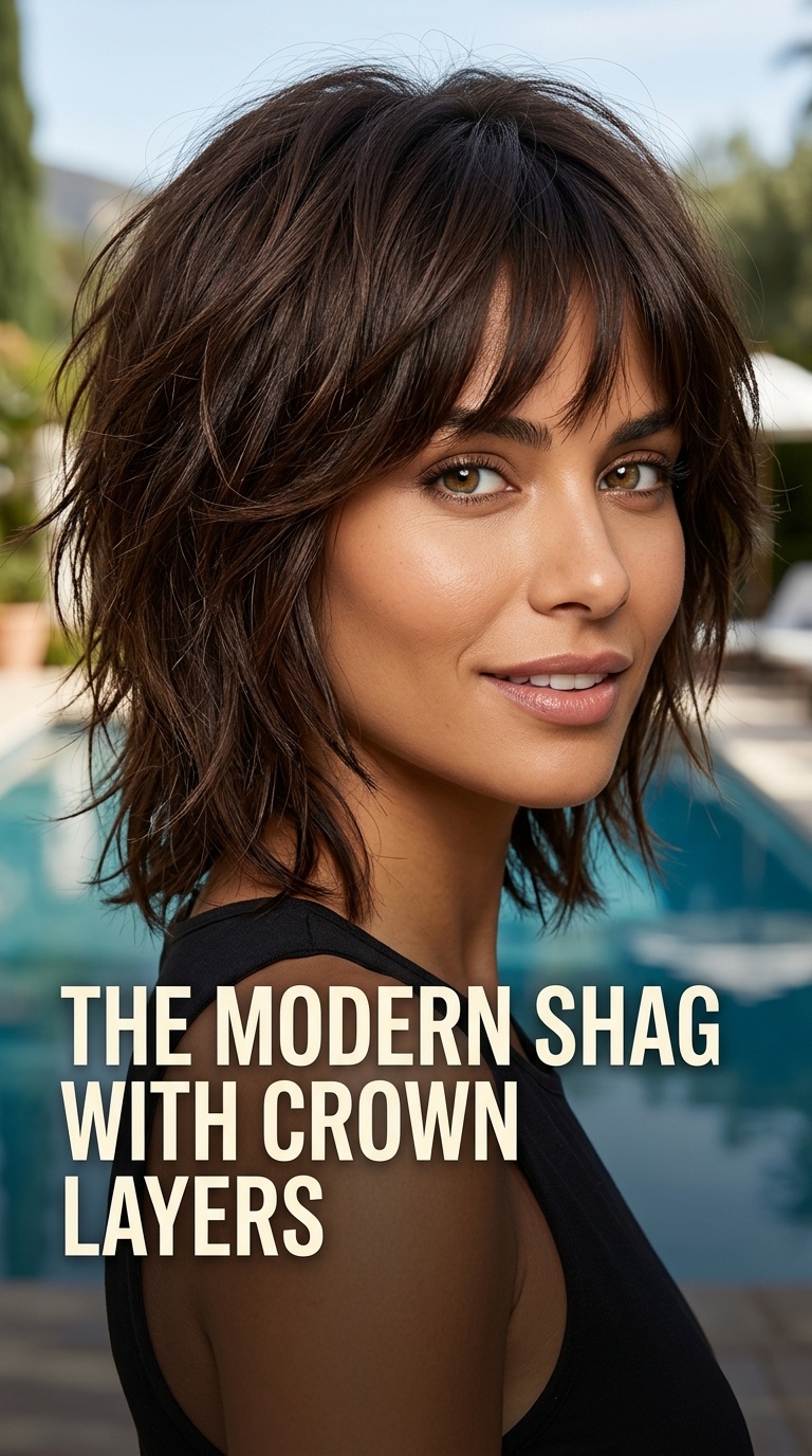 The Modern Shag with Crown Layers