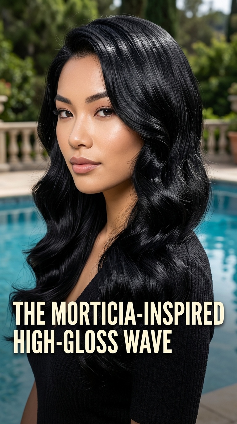 The Morticia-Inspired High-Gloss Wave