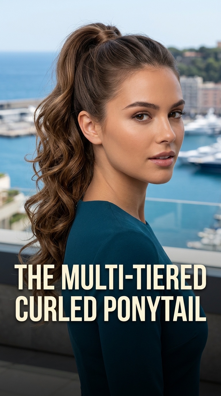 The Multi-Tiered Curled Ponytail