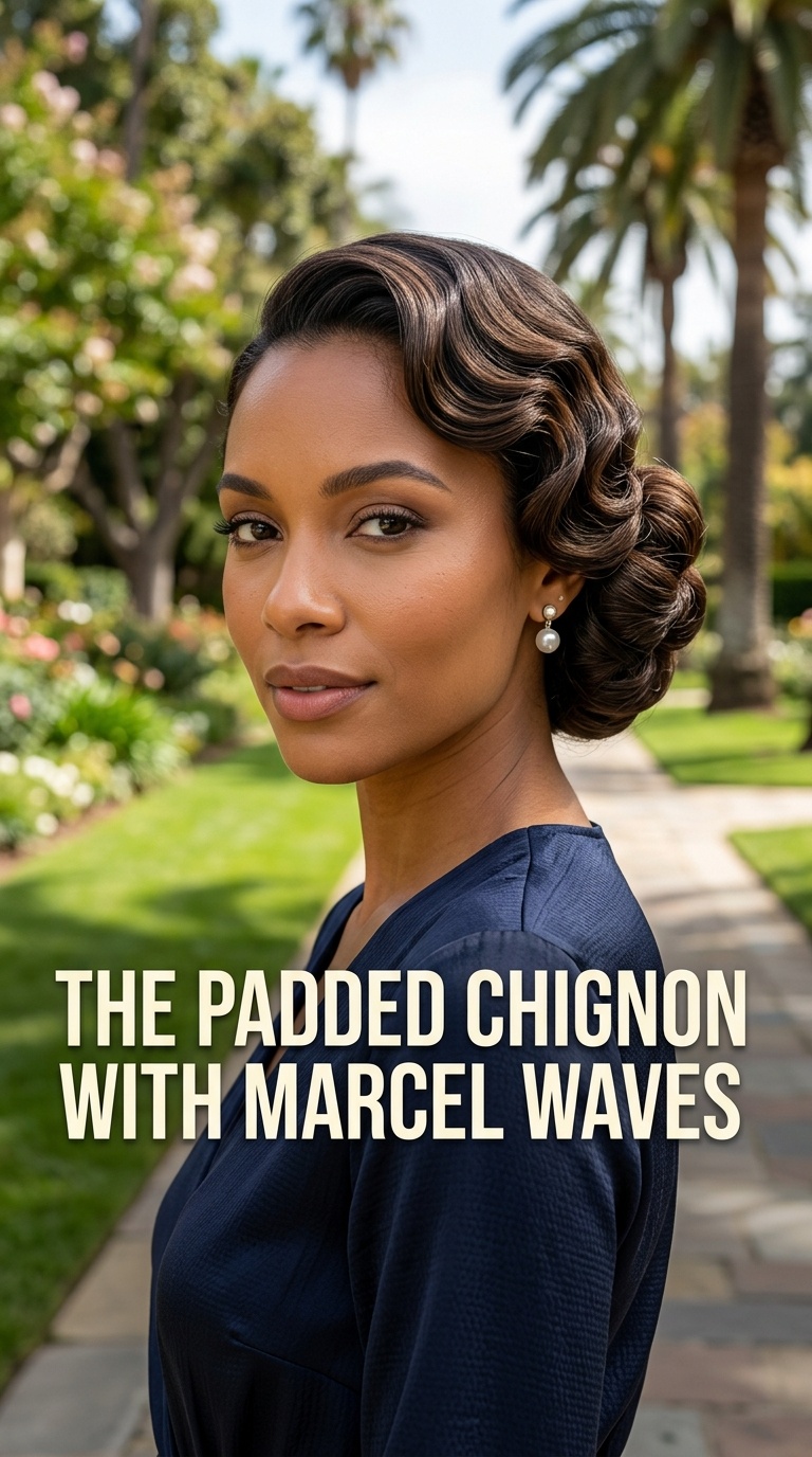 The Padded Chignon with Marcel Waves