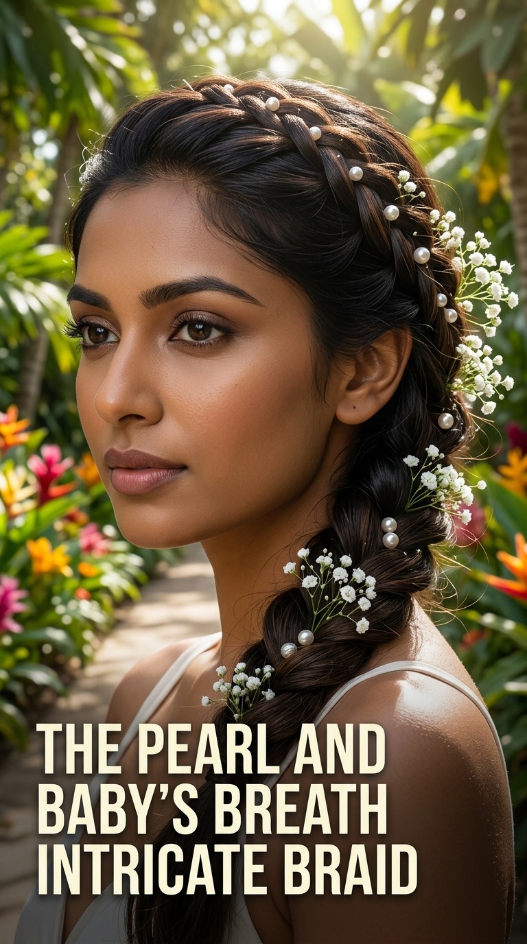 The Pearl and Baby’s Breath Intricate Braid