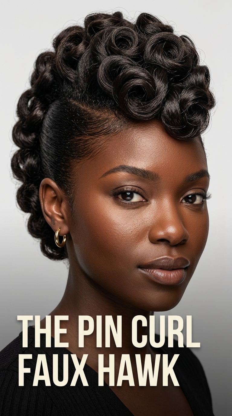 The Pin Curl Faux Hawk
