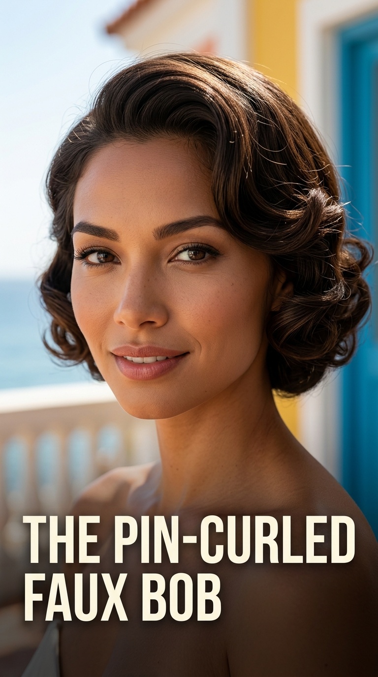 The Pin-Curled Faux Bob