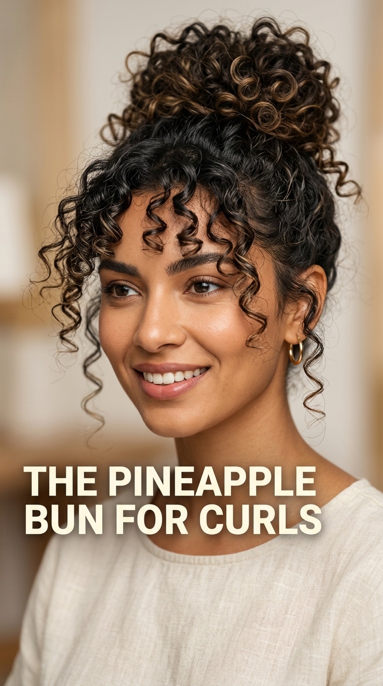 The Pineapple Bun for Curls