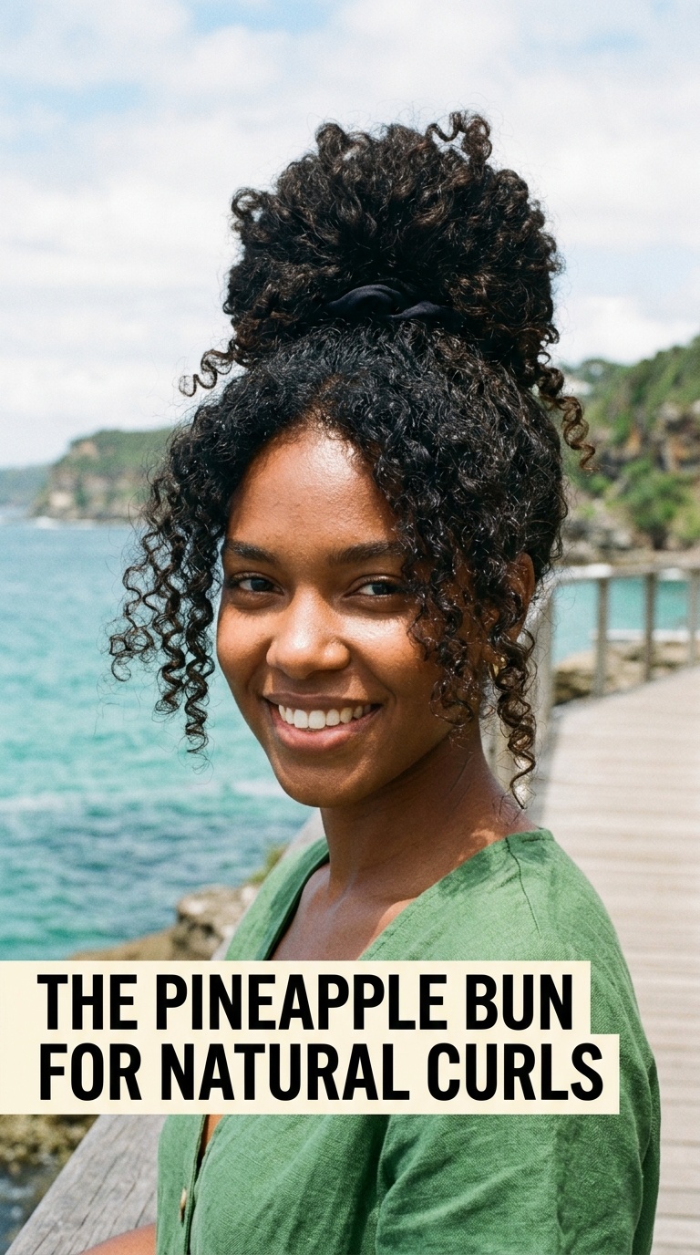 The Pineapple Bun for Natural Curls