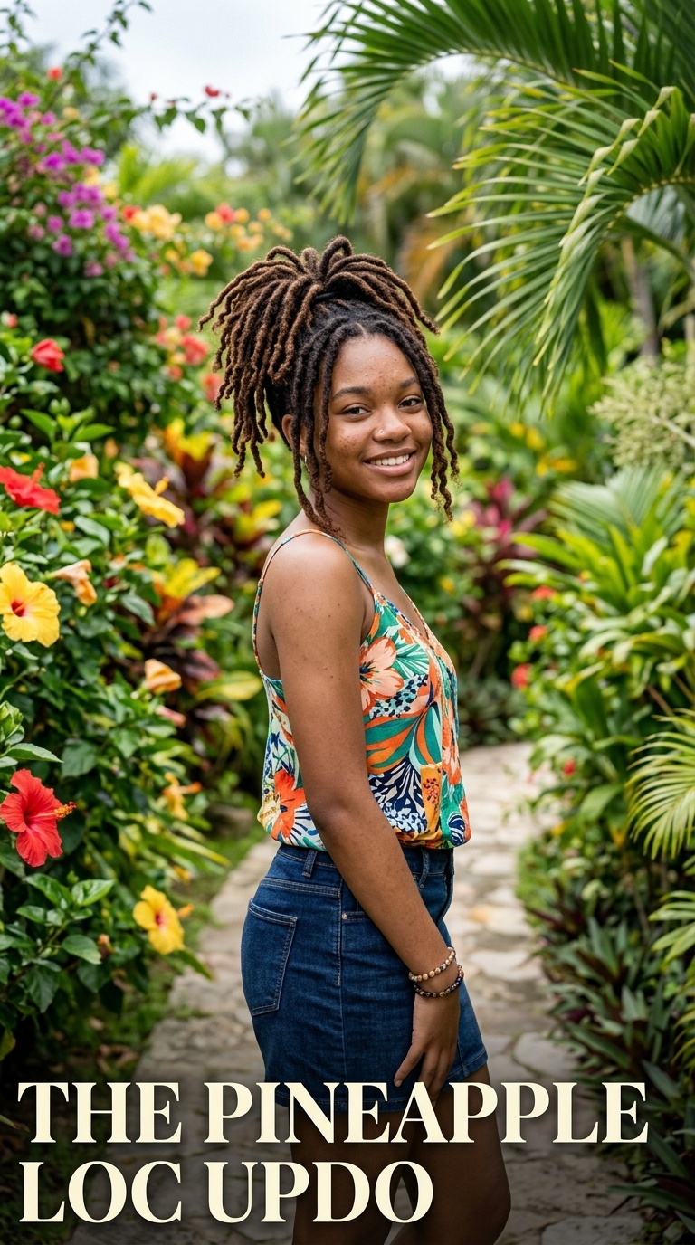 The Pineapple Loc Updo