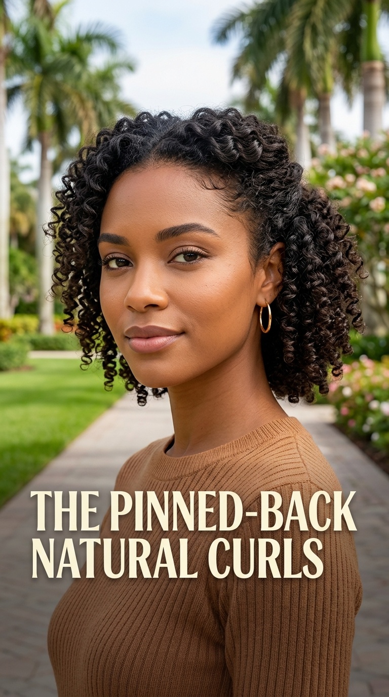 The Pinned-Back Natural Curls