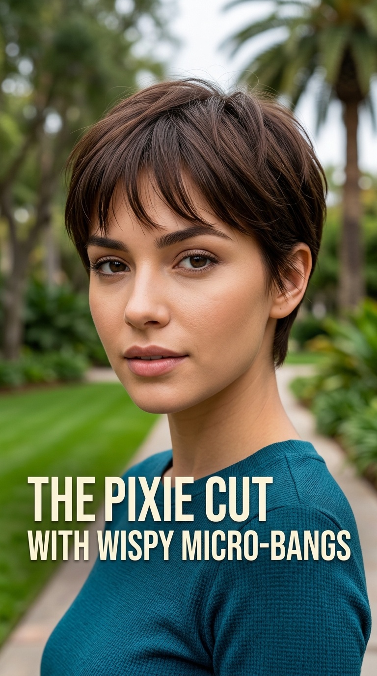 The Pixie Cut with Wispy Micro-Bangs