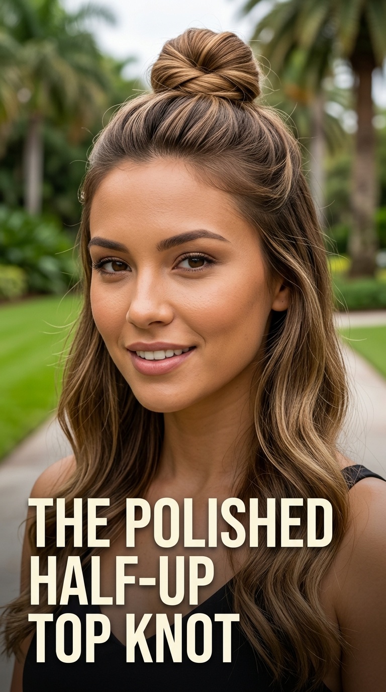 The Polished Half-Up Top Knot