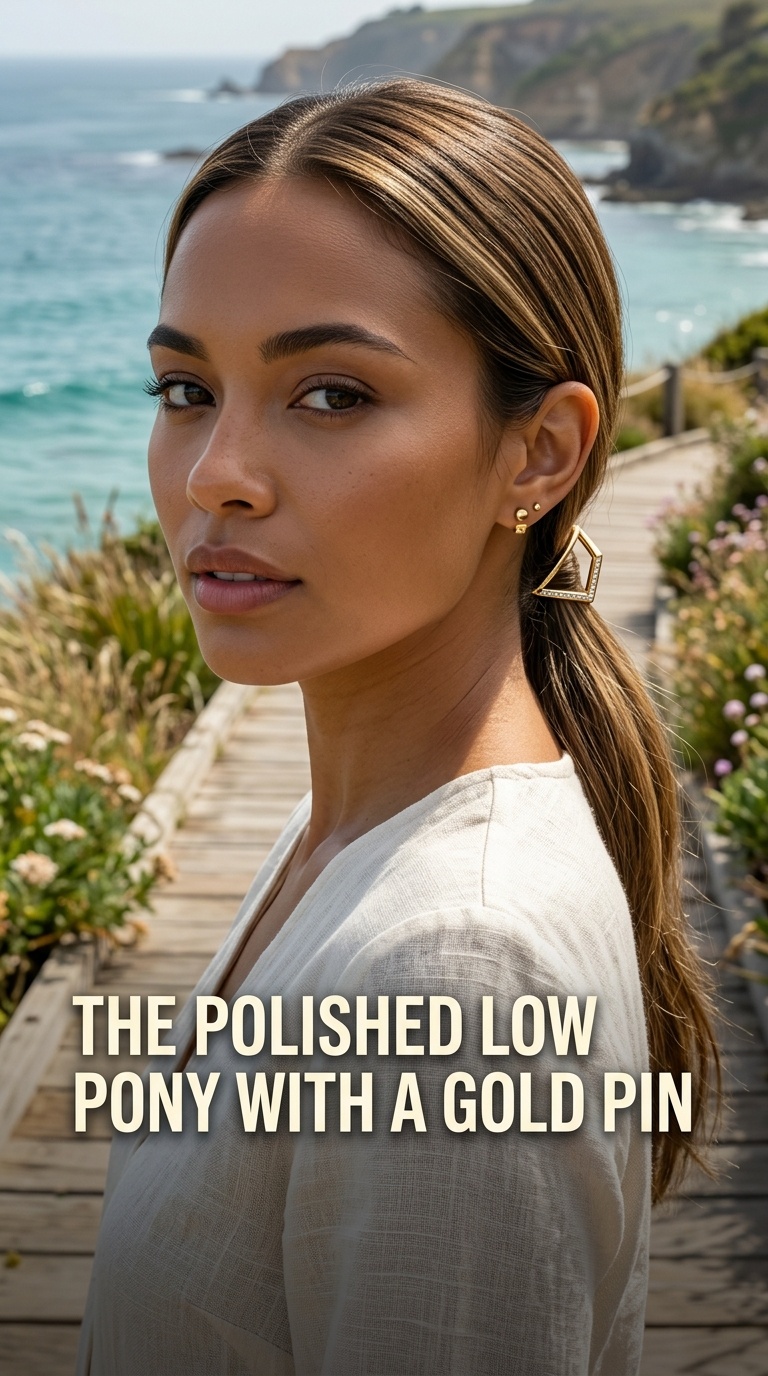 The Polished Low Pony with a Gold Pin