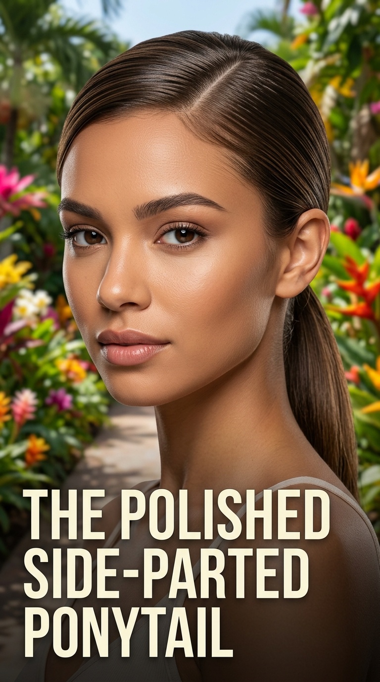 The Polished Side-Parted Ponytail