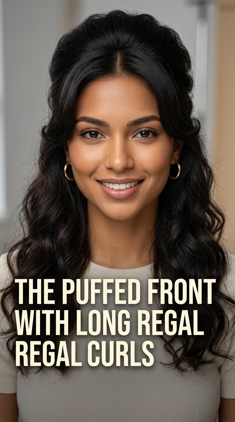 The Puffed Front with Long Regal Curls