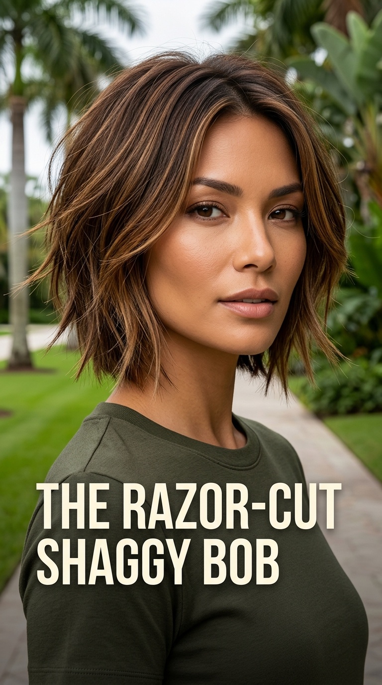 The Razor-Cut Shaggy Bob