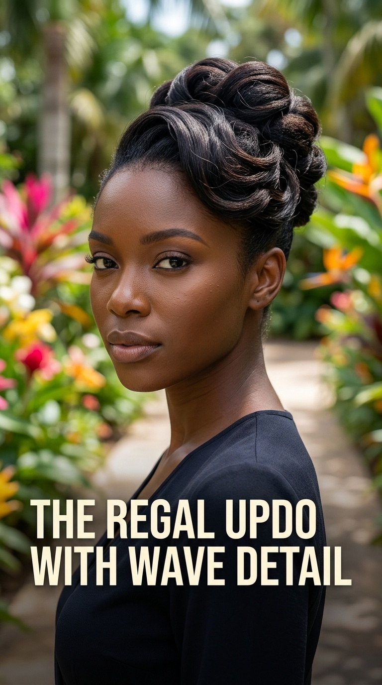 The Regal Updo with Wave Detail