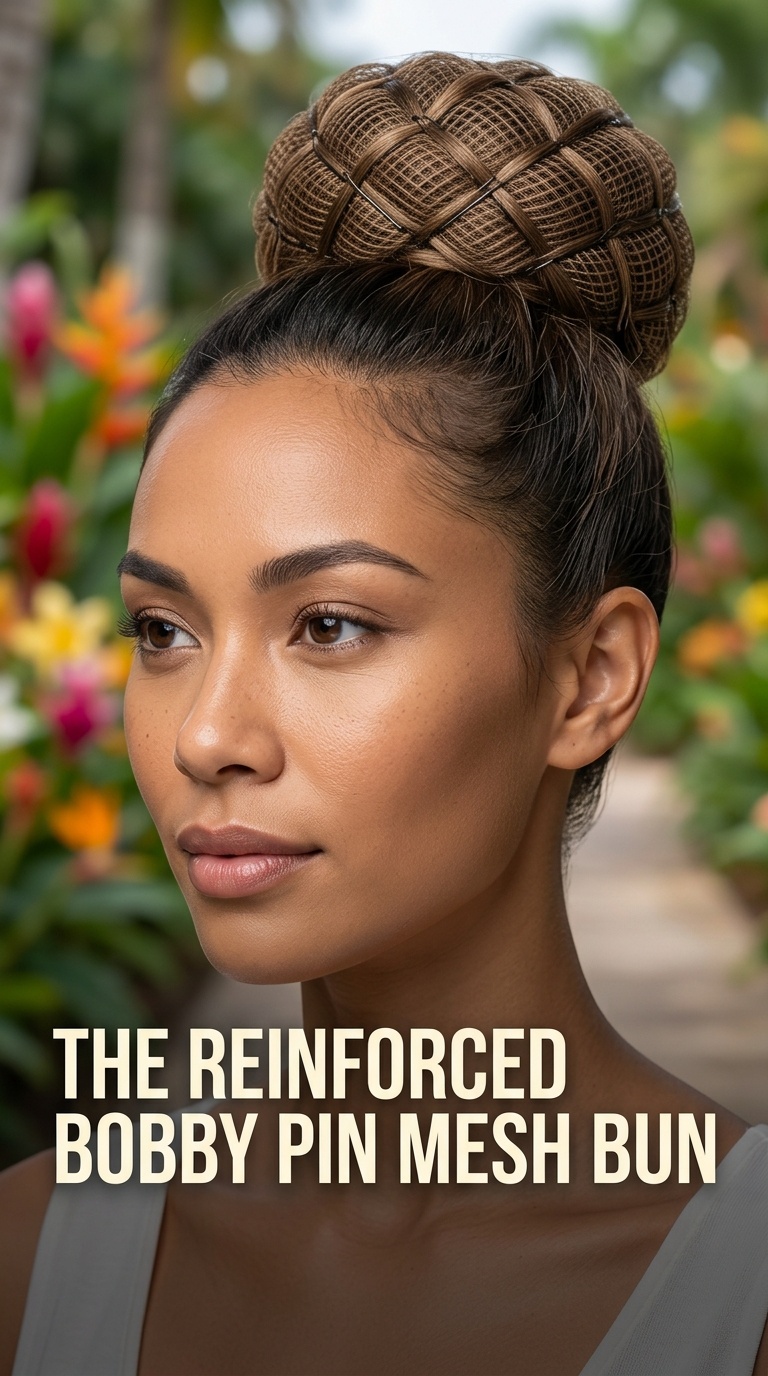 The Reinforced Bobby Pin Mesh Bun