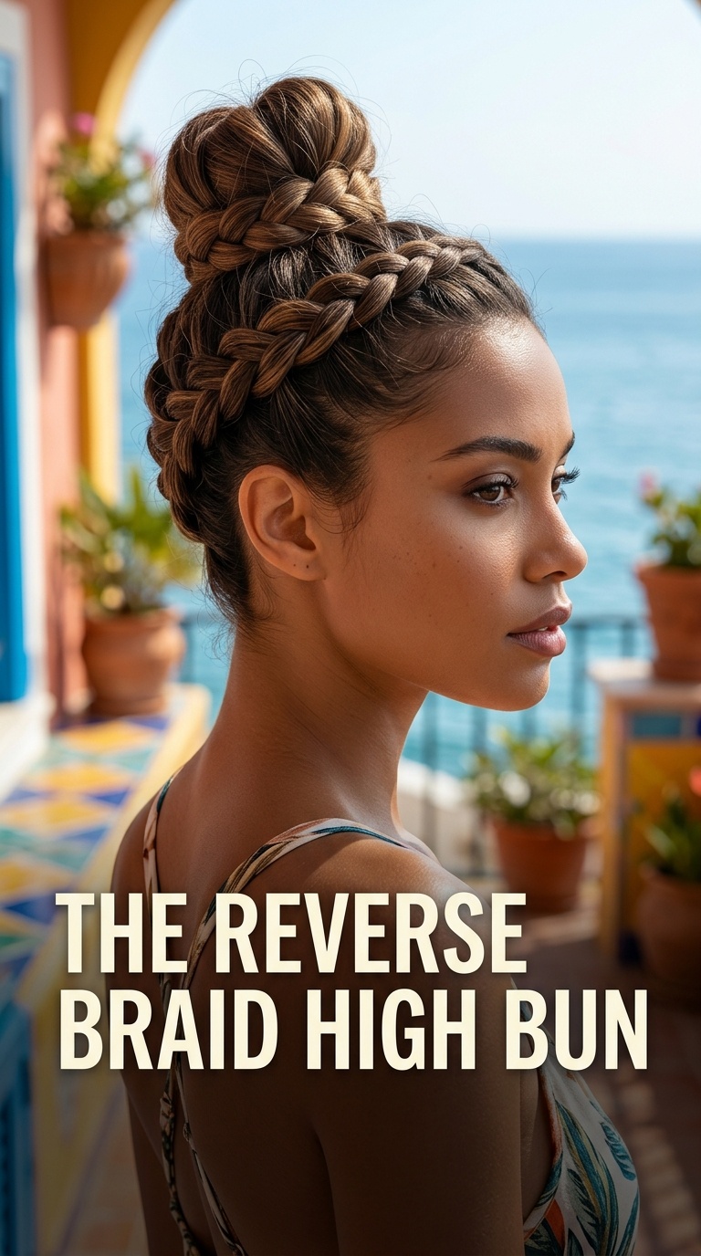 The Reverse Braid High Bun