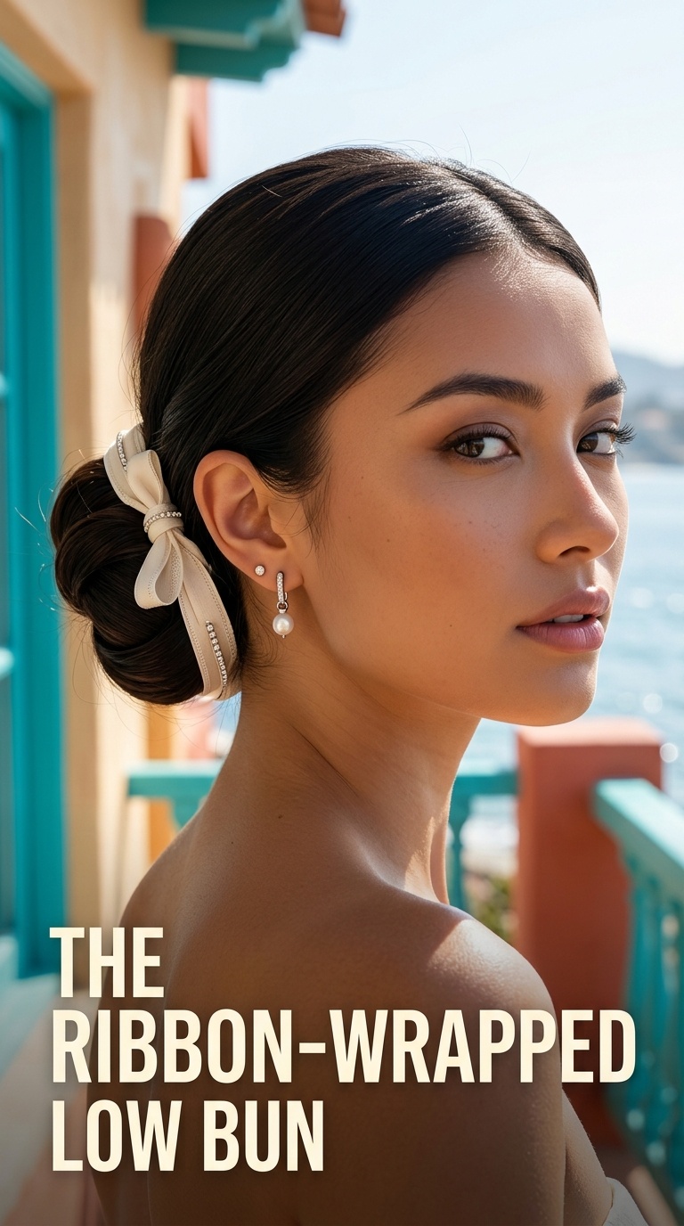 The Ribbon-Wrapped Low Bun