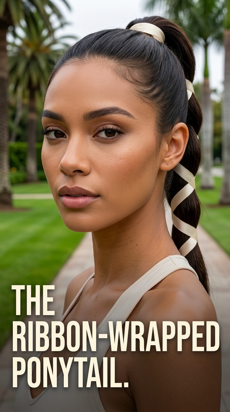 The Ribbon-Wrapped Ponytail