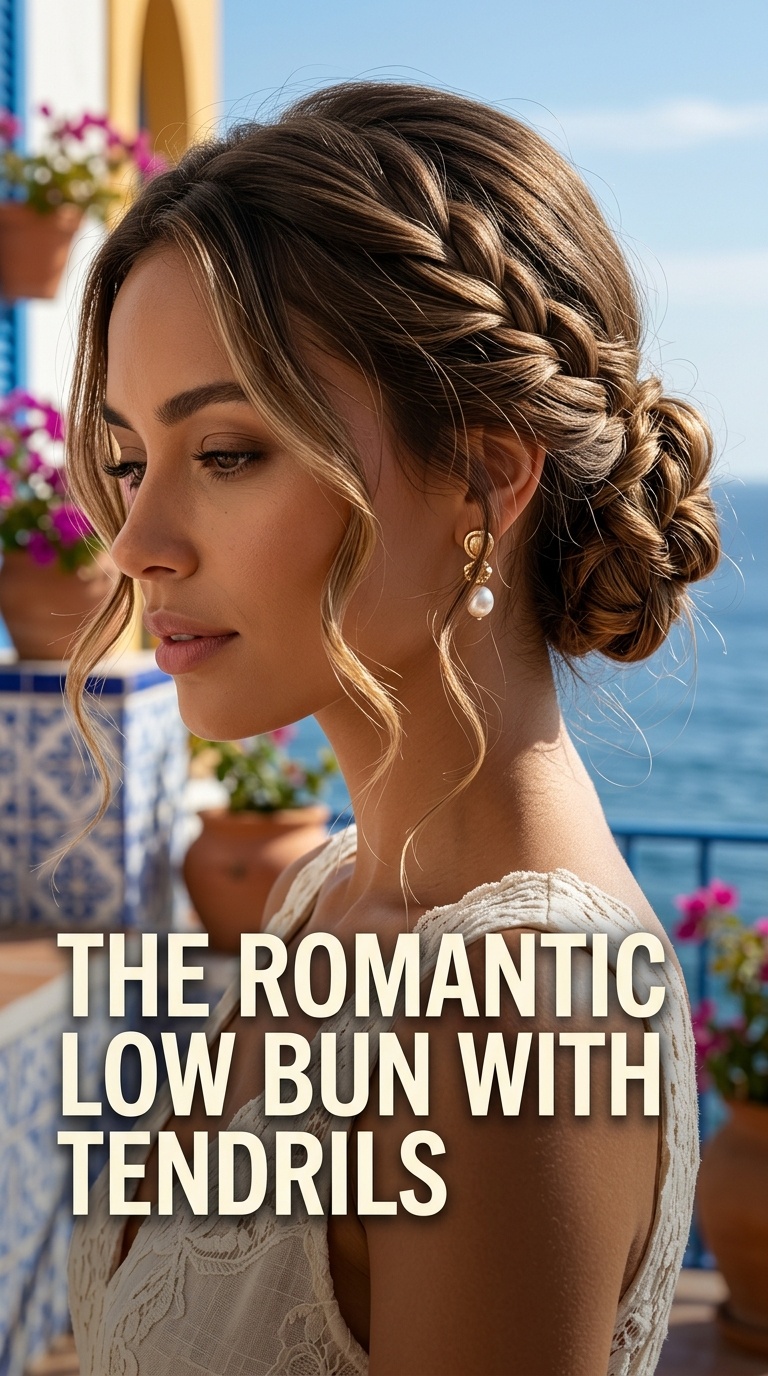 The Romantic Low Bun with Tendrils