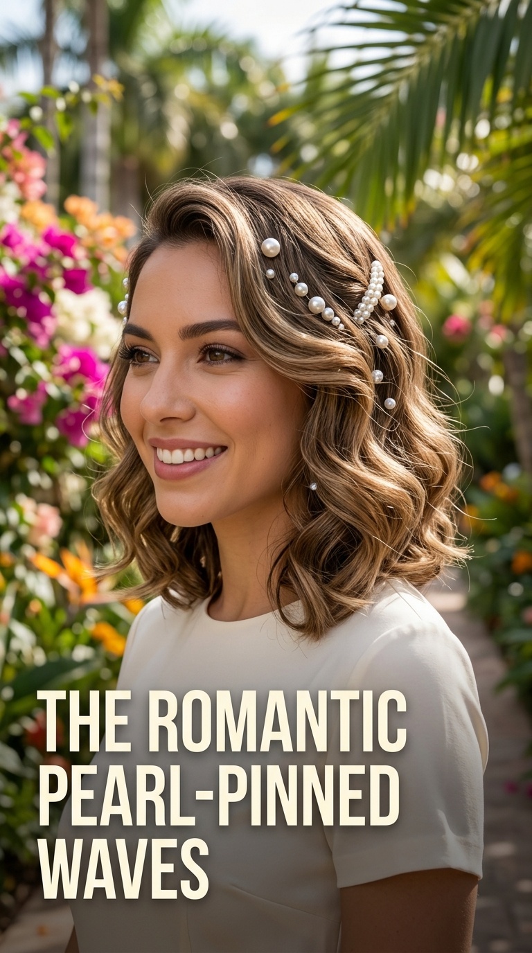 The Romantic Pearl-Pinned Waves