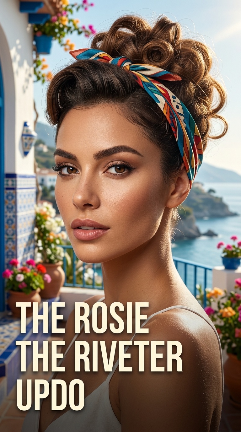 The Rosie the Riveter Updo
