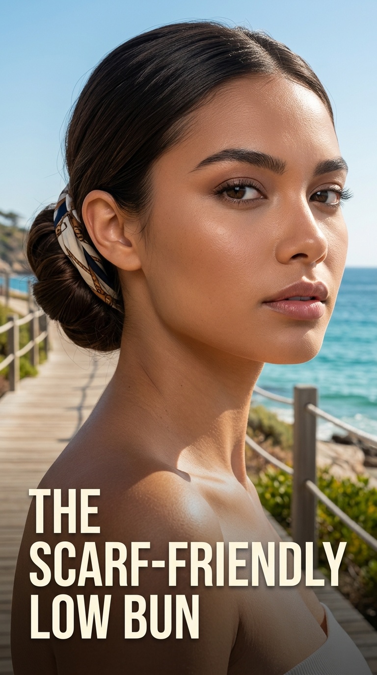 The Scarf-Friendly Low Bun