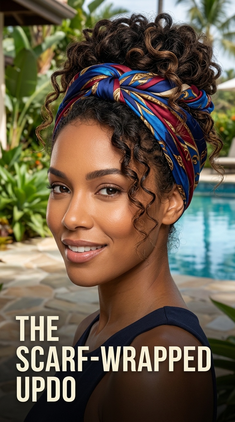 The Scarf-Wrapped Updo